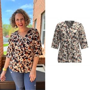 LuLaRoe Eden 3/4 Sleeves Top 3026